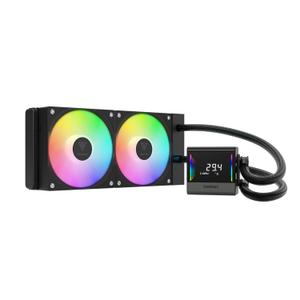 GAMDIAS CHIONE E4 240mm AIO CPU Water Cooler, Real-time Digital Display Patented PWM Pump, Hidden Cable Design, ARGB PWM Fan w/MB Sync, Intel LGA 1700/1200, AMD AM5/AM4, Black GAMDIAS CHIONE E4 240mm AIO CPU Water Cooler, Real-time Digital Display Patented PWM Pump, Hidden Cable Design, ARGB PWM Fan w/MB Sync, Intel LGA 1700/1200, AMD AM5/AM4, Black