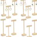 Marsui Earring Display Stands for Selling Set Wooden T Bar Jewelry Display Stand Holder for Necklaces Bracelet Showroom Trade