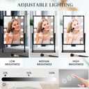 BWLLNI Vanity Mirror with Lights, Lighted Makeup Mirror, Hollywood Mirror with Phone Holder, 12 Dimmable LED Bulbs, 3 Color Lighting Modes, Detachable 10X Magnification, 360°Rotation(Black)
