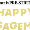 AROKIPPRY Pre-strung Happy Engagement Banner -Gold Glitter Engagement Party Decorations/engagement Party/Wedding Shower Bachelorette Party Banner Decorations