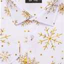 Hi-Tie Mens Christmas Dress Shirts Long Sleeve Casual Ugly Santa Claus Button Down Xmas Shirts for Men Party Holiday (White, XXXL)