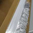 Aluminum Ceiling Curtain Track Set with Hooks Ceiling Mount and Wall Mount Room Divider Sliding Curtain Tracks Rods Flexible Heavy Duty Curtain Rail Hook Sets,White,24FT