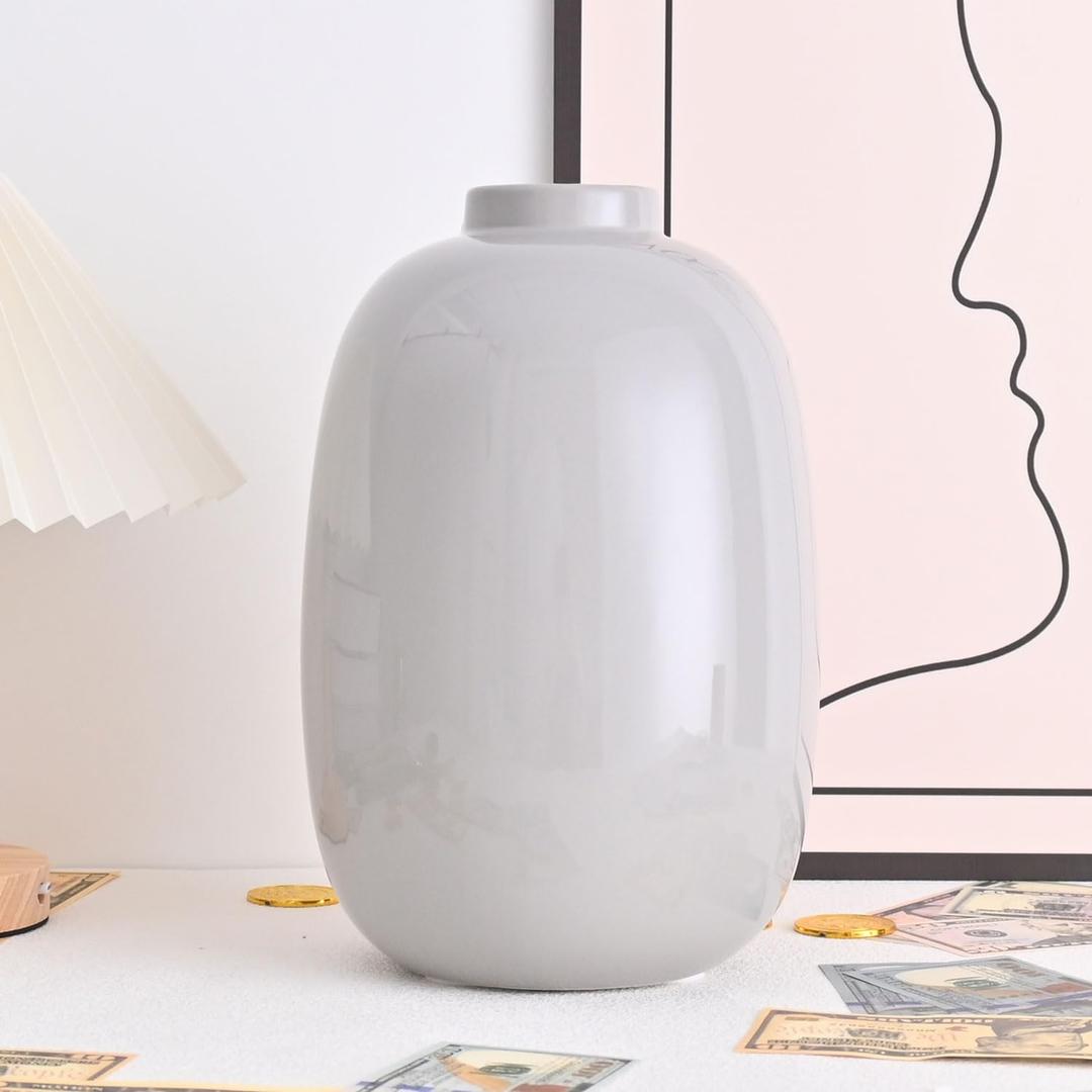 Large Piggy Bank for Adults Must Break to Open,Ceramic Money Bank,Alcancias De Dinero para Adultos,Girls Piggy Bank Boys,Coin Bank,Modren Home Decor Living Room,Disguise as Vase, XX-Large