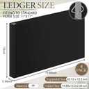 4 Pcs 11 x 17 Inch 3 Ring Binders 2 Inch Rings Heavy Duty View Plastic Flexible D Ring Binders Economy Holds 11" x 17" Paper for Artwork Blueprints, Office, Home, Work Places(Black)