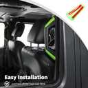 Voodonala for Jeep JL A&B Pillar Grab Handles Trim Cover for 2018-2023+ Jeep Wrangler Interior Accessories JL JLU Gladiator JT 4xe, ABS Green 8pcs