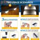 SOLPEX Solar Stair Lights for Outside,24 LEDs Solar Step Lights Outdoor Waterproof Decor for Stair, Step, Deck, Fence, Balcony, Patio, Wall, Yard, Garden (12 Pack, Gray Shell&Cold White)