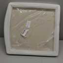 20 x 20 inches Luxury Leather Square Oversized Service Tray, Ottoman & Coffee Tray for Family Dinner, Out-of-House Picnic & Party (Beige)