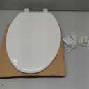 BEMIS 7850TDG Commercial Heavy Duty Open Front Toilet Seat with Cover, Industrial Seat with Secure Installation, Elongated, White