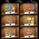 16 Rechargeable LED Drawing Board for Kids 7 Colors Light Acrylic Dry Erase Board with Colors 3 Modes Led Note Board for Room/Store/Office Ideal Gift for Birthday Festival Blue