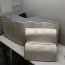 Dog Stairs for High Beds with Tunnel, 5-Step Dog Steps for Small Dogs and Cats, Foldable Pet Stairs for High Bed Climbing, Non-Slip Balanced Pet Step Indoor, Light Grey