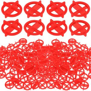Nuanchu 500 Pcs 1/16"(2mm) Tile Spacers Removable Cross Ceramic Spacers Corner Separators Reusable Wall Floor Construction Tool Plastic Leveling Clips for Various Types of Tile Leveling (Red)