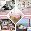 AUSSPVOCT Textured 50 Inch Round Tablecloth Up to 35'' Dia Tables, Waterproof Spill-Proof Wipeable Table Cloth Wrinkle Free Circle Dining Table Cover for Birthday Farmhouse Outdoor Party Tablecloths (Light Pink)