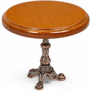 LUOZZY Miniature Wooden Round Table Model for 1:12 Dollhouse Accesories Miniature Side Table Dollhouse Furniture Decoration