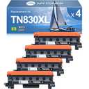 MYTONER Compatible Toner Cartridges Replacement for Brother TN830 XL/V/R TN-830 TN830XL for DCP-L2640DW HL-L2460DW HL-L2405W HL-L2400D L2465DW HL-L2480DW MFC-L2820DW XL MFC-L2820DW Printer, 4 Black