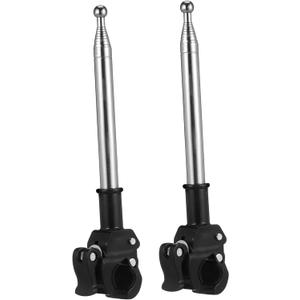 2Pcs Adjustable Stainless Steel Motorcycle Flagpole, 51in Retractable Flagpole Flagpole Stand, Bicycle Flagpole Stand, Outdoor Bicycle Flagpole for Mountain Road Bicycle Off-Road Accessories