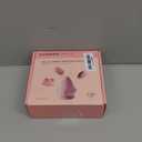 Portable Mini Electric Head Scalp Massager Stress Relax, 3 Vibration & 2 Heating, Handheld Massager Set with Suction Cup for Neck, Back, Face, Legs and Hands (Pink)