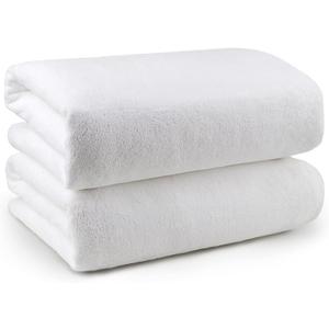 Orighty Bath Towels Pack of 2(27 x 54) - Soft Feel White Bath Towel, Highly Absorbent Bathroom Towels for Body, Quick Drying, Towel for Sport, Yoga, SPA, Fitness