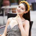 Spa Terry Cloth Facial Headbands, Set of 2 Skincare Combo Pack - Puffy Makeup Headbands for Face Washing and Masks (Blue + Dark Khaki)