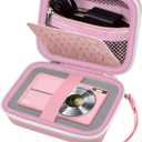 Comecase Carrying & Protective Case for Digital Camera, for CAMKORY/for Kodak Pixpro FZ45 FZ55/for Canon PowerShot ELPH 180/190 / for Sony DSCW800 DSCW830 Cameras for Travel - Pink