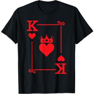 King Hearts Card Costume - Playing Cards - King of Hearts T-Shirt, XL
