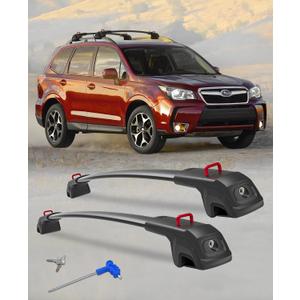 2026 Roof Rack Cross Bars 360lbs Compatible with Subaru Forester 2014-2026 (Not for Wilderness) Lockable Aluminum Roof Rails Crossbar Cargo Bars Luggage Rack Bike Snowboard