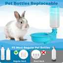 VANNON 16oz Pet Water Bottle, Gravity Dog Water Bowl Dispenser for Cage, Anti-Overflow Water Dispenser for Small Dogs, Cats, Rabbits and Other Small Animals, BPA Free, Gradient Blue