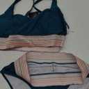 Girls Swimsuit 2 Piece Color Block Halterneck Bikini Sets with Adjustable Straps High Waist Girls Bathing Suits 9-16Y, Size XL