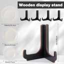 Geelin 16 Pack 4 Inch Easel Plate Stands Bulk Black Wooden Display Holders Picture Plate Stand for Home Table Decorations Artwork Cook Books