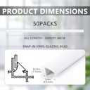 25 Pack 36" Snap in Vinyl Window Glazing Bead, White