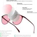 BRADDELL Indoor FL-41 Rose & Outdoor FL-60 Brown Tinted Migraine Light Sensitivity Glasses for Fluorescent LED Glare, Photophobia and Concussion (MEDIUM-SMALL)