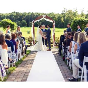 Extra Thick White Carpet Runner for Party, 33 Feet White Aisle Runner for Wedding Ceremony, Non-Slip Aisle Indoor Outdoor Wedding Decorations (3'3" x 32'10" (Rectangular))