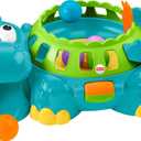 Fisher-Price Baby Crawling Toy, Poppity Pop Musical Dino Ball-Popper with Sounds for Infants Ages 6+ Months, Blue, One Size
