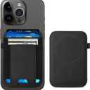 ExtreLife For Magsafe Wallet, Strongest Magnetic Wallet for iPhone 17/16/15/14/13/12 Series, for Magsafe Card Holder with 2 Card Slots, RFID Blocking, Vegan Leather, Hold 7 Cards, Slim, Black