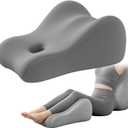 Natural Latex Wedge Pillow Ergonomic Support Cushion for Back, Waist & Leg Relief - Multi - Functional Body Positioner, Grey