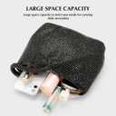 Rhinestone Clutch Purses Evening Handbags for Women's Vintage Elegant Triangle Purse for 1920s Party Wedding (Large Black Diamond)