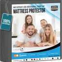 Utopia Bedding Waterproof Mattress Protector Queen Size, Premium Terry Mattress Cover 200 GSM, Breathable, Fitted Style with Stretchable Pockets (Gray) (Grey)