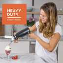 EurKitchen Professional Aluminum Whipped Cream Dispenser - Leak-Free Whip Cream Maker Canister with 3 Decorating Nozzles & Cleaning Brush - 1-Pint / 500 mL - N2O Chargers (Not Included)