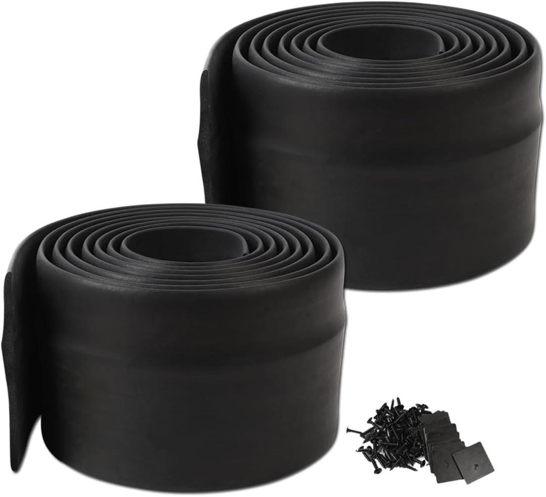 XmuxHai 5.2IN*5.74FT*4PCS Rubber Fender Extension Flexible Rubber Wheel Arch for SUV and Truck Fender Flare Edge Trim Mud Flaps Mudguards