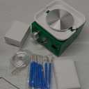 NantFun Mini Pottery Wheel Machine, 6.5cm 10cm Double Turntables Detachable Basin Forming Machine Adjustable Speed Electric Ceramic Wheel with Clay Tools for Kids Adults Beginners (Green)