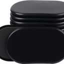 8PCS Furniture Sliders, 3-1/2" x 6" Reusable Sliders for Furniture on Carpet for Sofa Bed Table Desk, Furniture Movers Sliders for Round and Square Furniture Legs (Black)