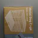 Sweetcrispy 24-Inch Single-Door Dog CrateDurable Metal Pet Kennel with Secure Lock, Foldable Design, Removable Tray for Easy Cleaning, Portable Puppy Cage for Small Dogs, Ideal for Training & Travel