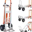 4 in 1 Convertible Hand Truck, Folding Hand Truck Dolly Cart with Solid Wheel, 1000LBS Heavy Duty Aluminum Hand Dolly for Logistics, Shopping, Home, Office Moving