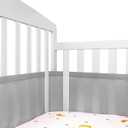 Breathable Crib Mesh Liner, 11" H (28cm) Essential 3mm Mesh, Protects Baby Legs and Arms, Grey