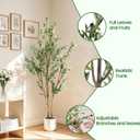 Fake Olive Tree 6FT Tall 1Pack with White Planter for Home Decor