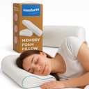 Cooling Memory Foam Cervical Neck Pillow – Contour Orthopedic Pillow for Neck and Shoulder Pain – Ergonomic Cooling Pillow for Sleeping
