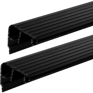 2 Pcs 36" L Fixed Vinyl Sill Threshold Cap 1-3/8 Inches High, Black