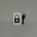 Pothunder Fingerprint Padlock, Smart Padlock, Locker Lock, Combination Lock, Fingerprint Lock with APP Unlock, USB Rechargeable, Suitable for Gym Locker, Locker (Black)