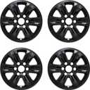 New Wheel Skins Covers Fits 2015-2020 Ford F-150, 17 Inch, 6 Spoke, Gloss Black, Plastic, Set of 4, Not Compatible with Steel Wheels