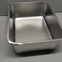 Stainless Steel Cat Litter Box - Metal High Sided Cat Pan, Large Stainless Steel Box, Indoor Litter Tray, Non Stick, No Smell, Easy-Clean Design for Hygienic Pet Care  Large Size for All Cats (silvery)