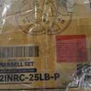 Fitvids Olympic 2-Inch Cast Iron Plate Weight Plate for Strength Training and Weightlifting, Rubber Coated Style, 25LB Pair